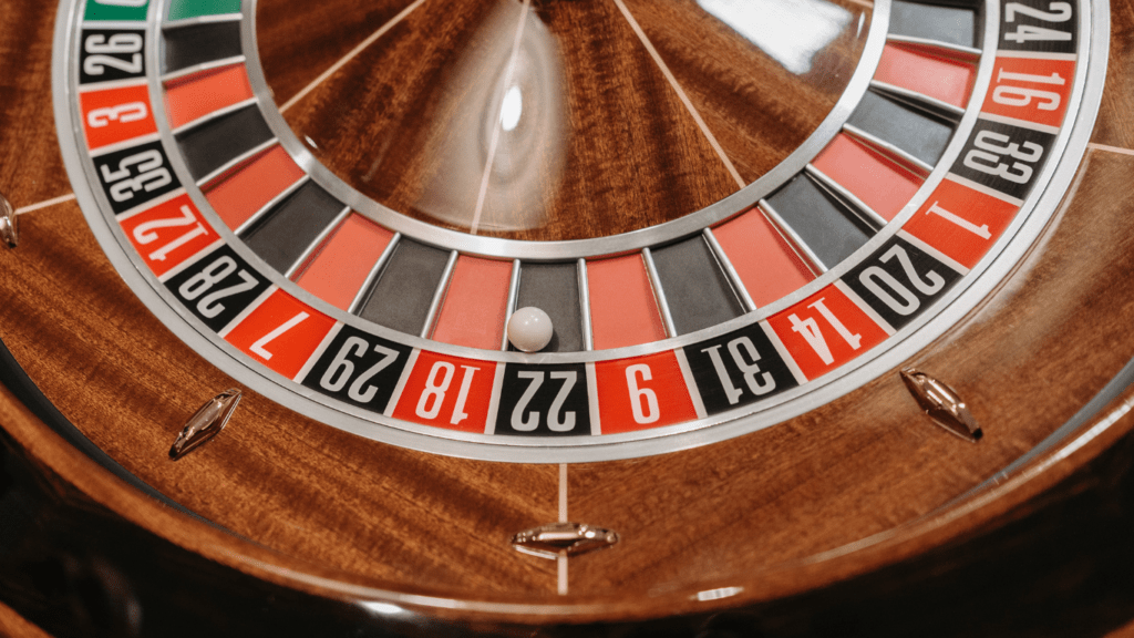 close up image of casino roulette