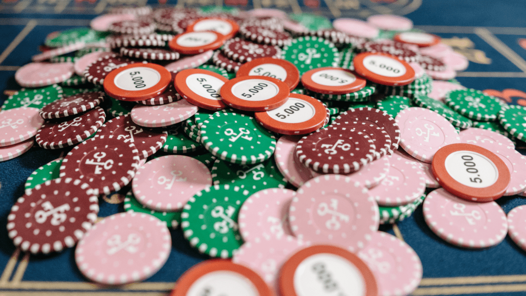 a pile of casino chips