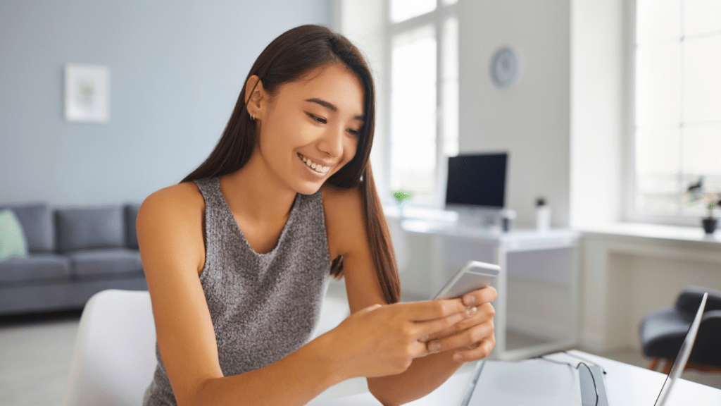 a person holding a smartphone