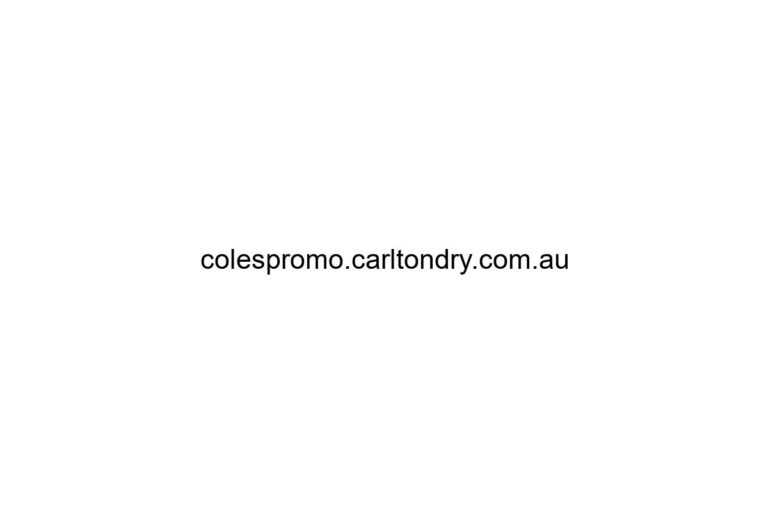 colespromo carltondry com au