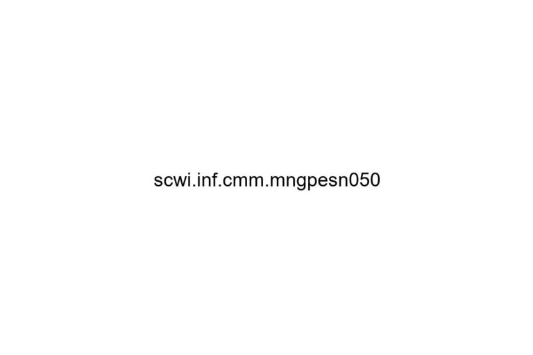 scwi inf cmm mngpesn050